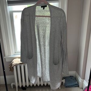 Banana Republic Gray Cardigan Sweater Open Front